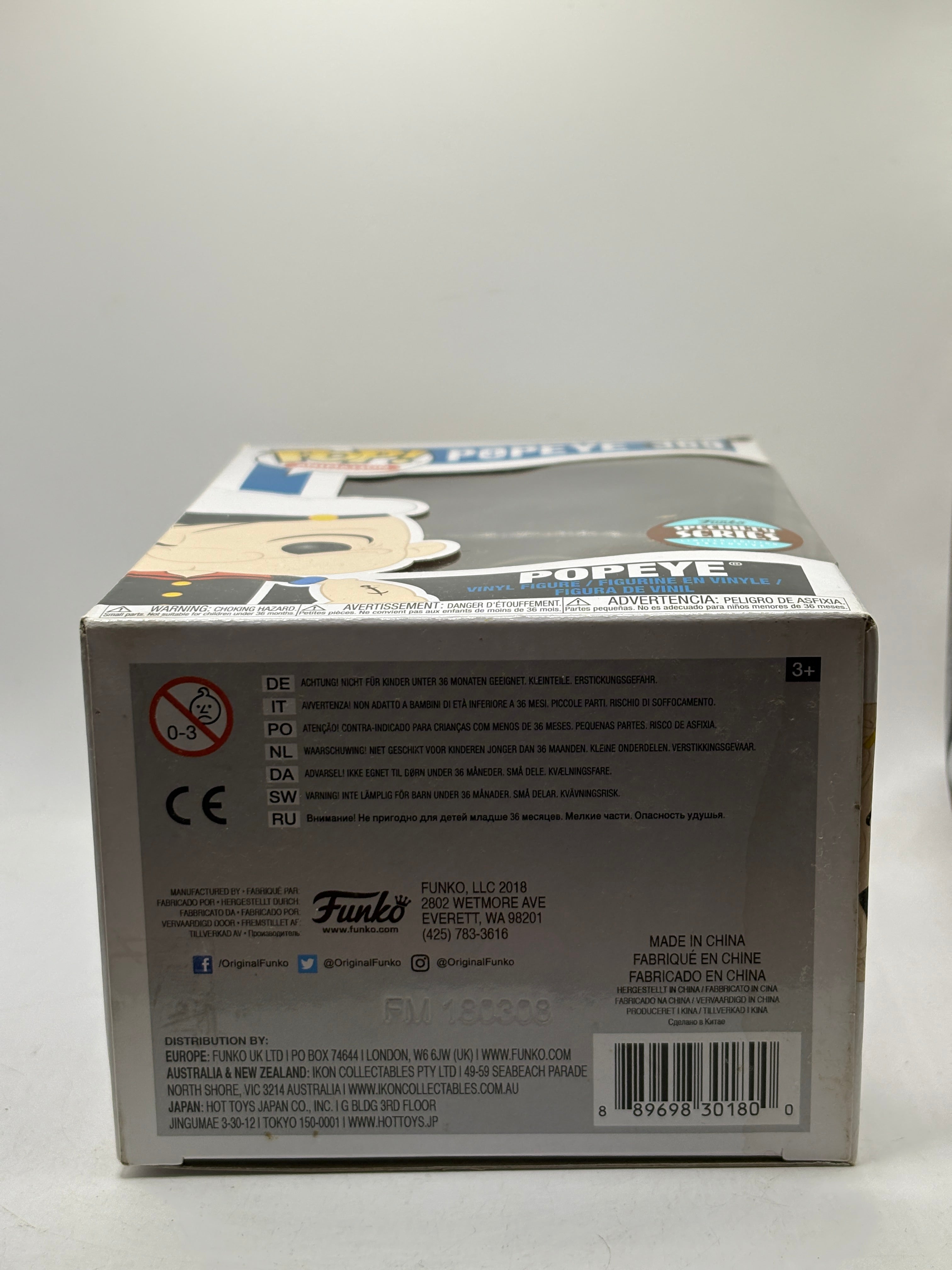 Funko POP! Animation Popeye #369 Popeye Specialty Series Box Damage